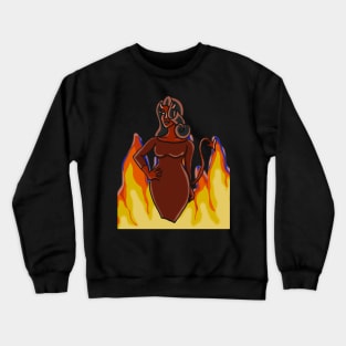 Devil With Flames Crewneck Sweatshirt
